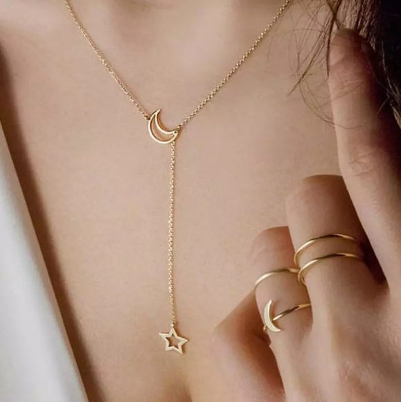 Jewelry - 🌛🌟Star Moon Loop Choker Lariat Necklace